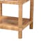Baxton Studio Adelia Modern Bohemian Natural Rattan and Mahogany Wood 1-Drawer Nightstand 229-13149-ZORO - alternate 4